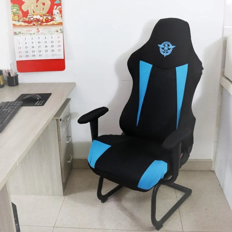 Polyester chair cover set for home computer chair measures 80x88cm oval shape includes backrest seat and armrest covers