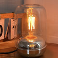 Geometric glass essential oil lamp with modern design for bedroom ambience lighting