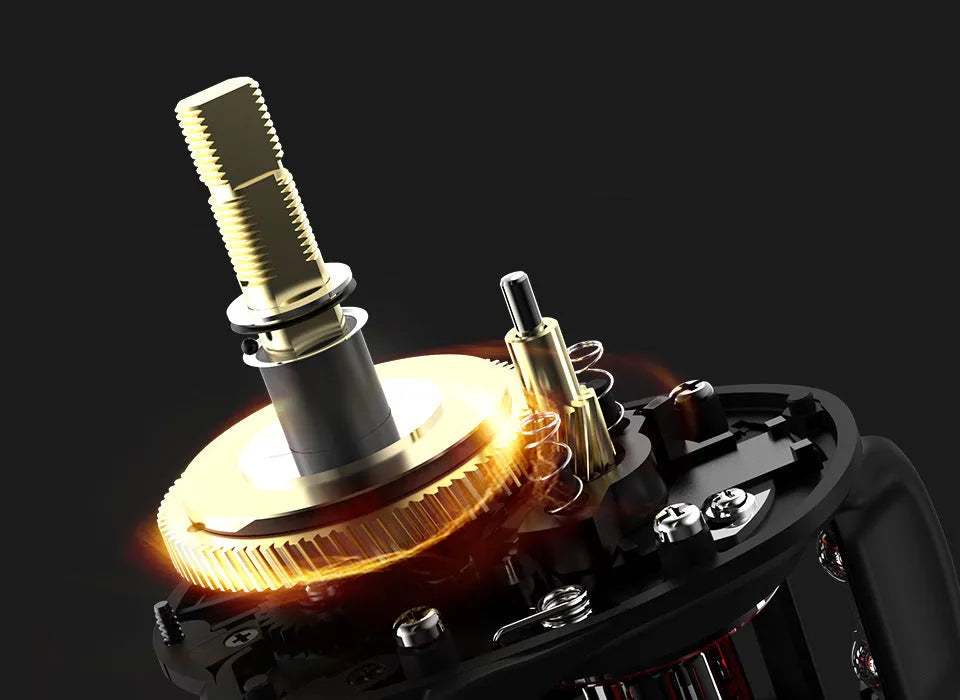 Drip wheel fishing reel with left or right hand wheel option for lure fishing