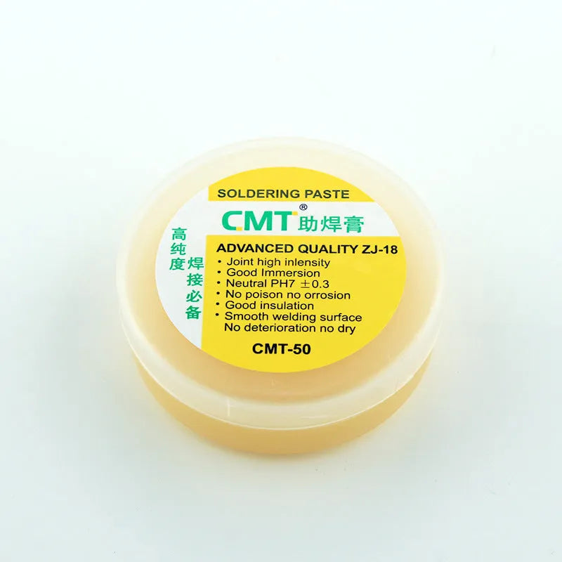 A block of rosin paste soldering flux, options for 50 gram or 85 gram sizes.