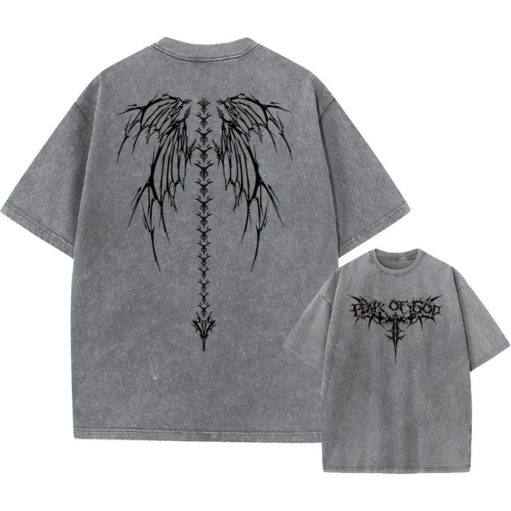 Men's oversized loose fit cotton t-shirt with drop shoulder short sleeves in a solid colour.