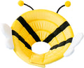 Soft bee-shaped cat cone collar with adjustable Velcro strap