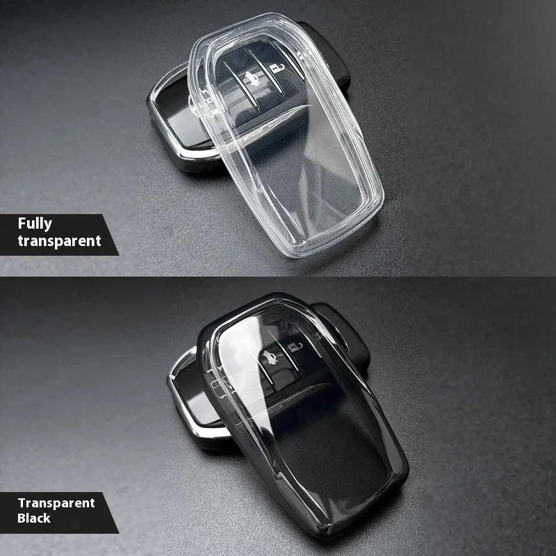 Transparent black key cover for Camry Asia Rongrong Hanlanda car key simple style