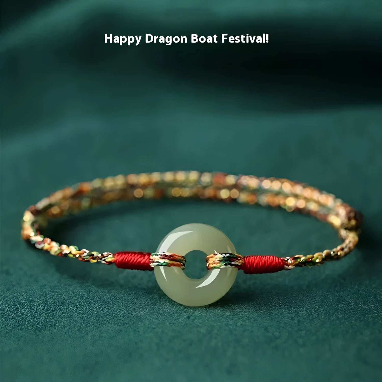 Colourful braided rope bracelet with peace buckle fastening in woven unisex design