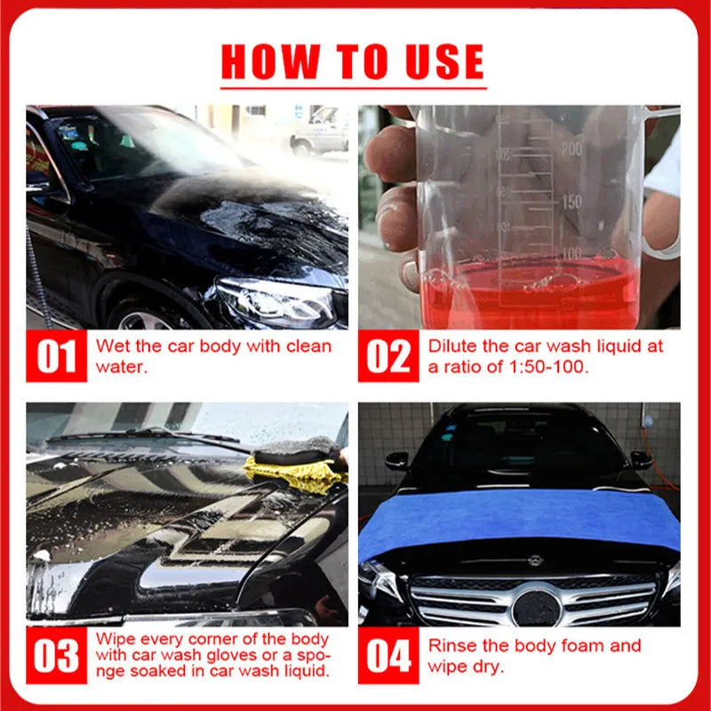 100ml bottle of super concentrated car foam cleaner for decontamination and polishing