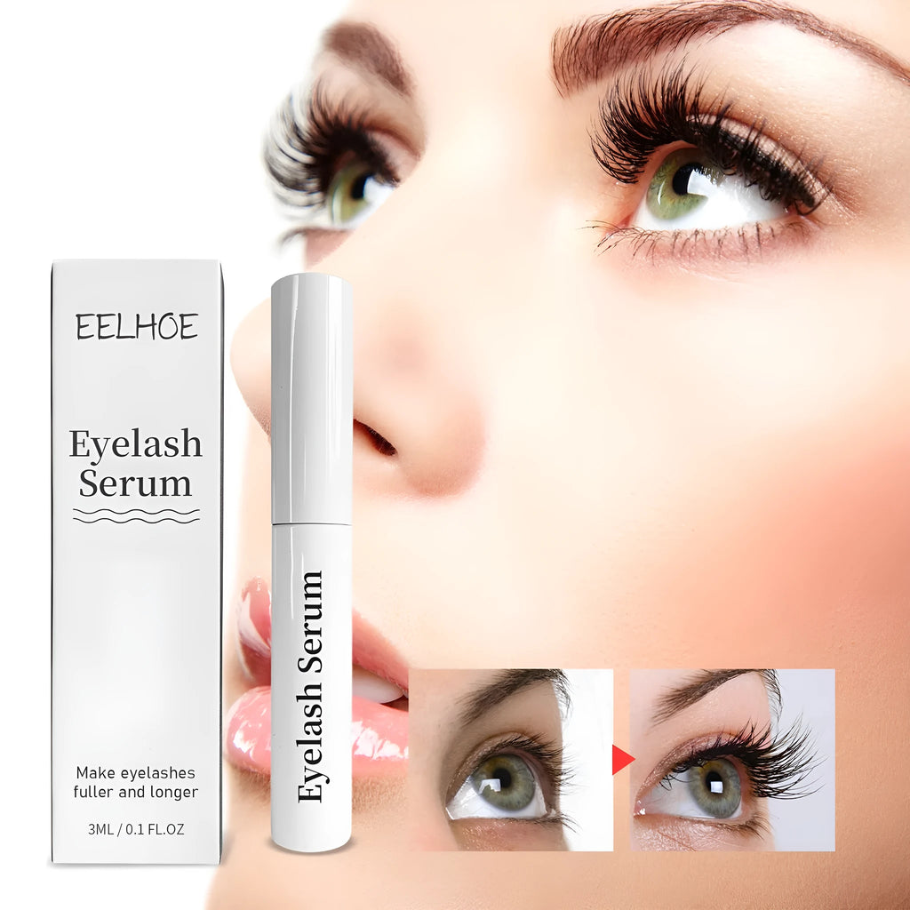 3ml curly black eyelash essence bottle with applicator brush for lash conditioning