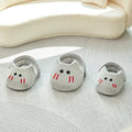 Plush round cat and small dog bed with removable cover in gray colour, size S