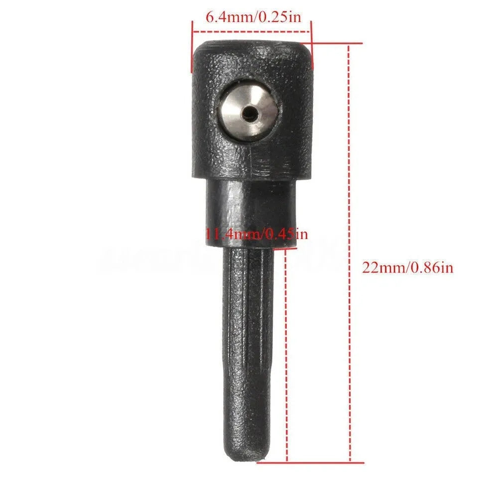 Black rear windshield washer nozzle for Volkswagen Golf Audi Skoda vehicles