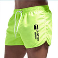 Men's polyester beach shorts with elastic waistband in multiple colour options