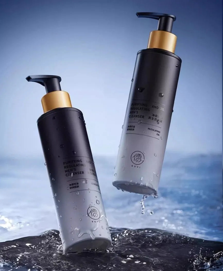 150ml men's oil control facial cleanser bottle for blackhead and acne removal