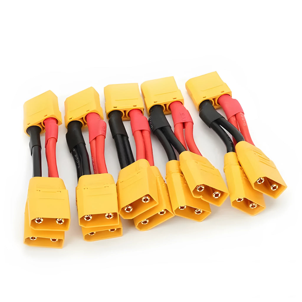 UAV battery XT90 parallel line Y cable in 10cm 20cm or 30cm length two configuration options