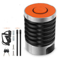 Portable bicycle folding lock in black colour with zinc alloy and steel construction