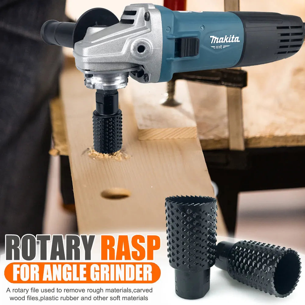 Spherical angle grinder grinding head with M10 and M14 threads for woodworking.