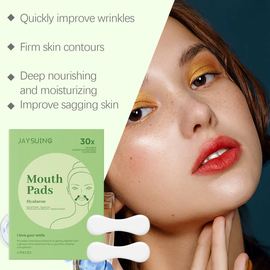 Two collagen and hyaluronic acid facial patches for skin firming care