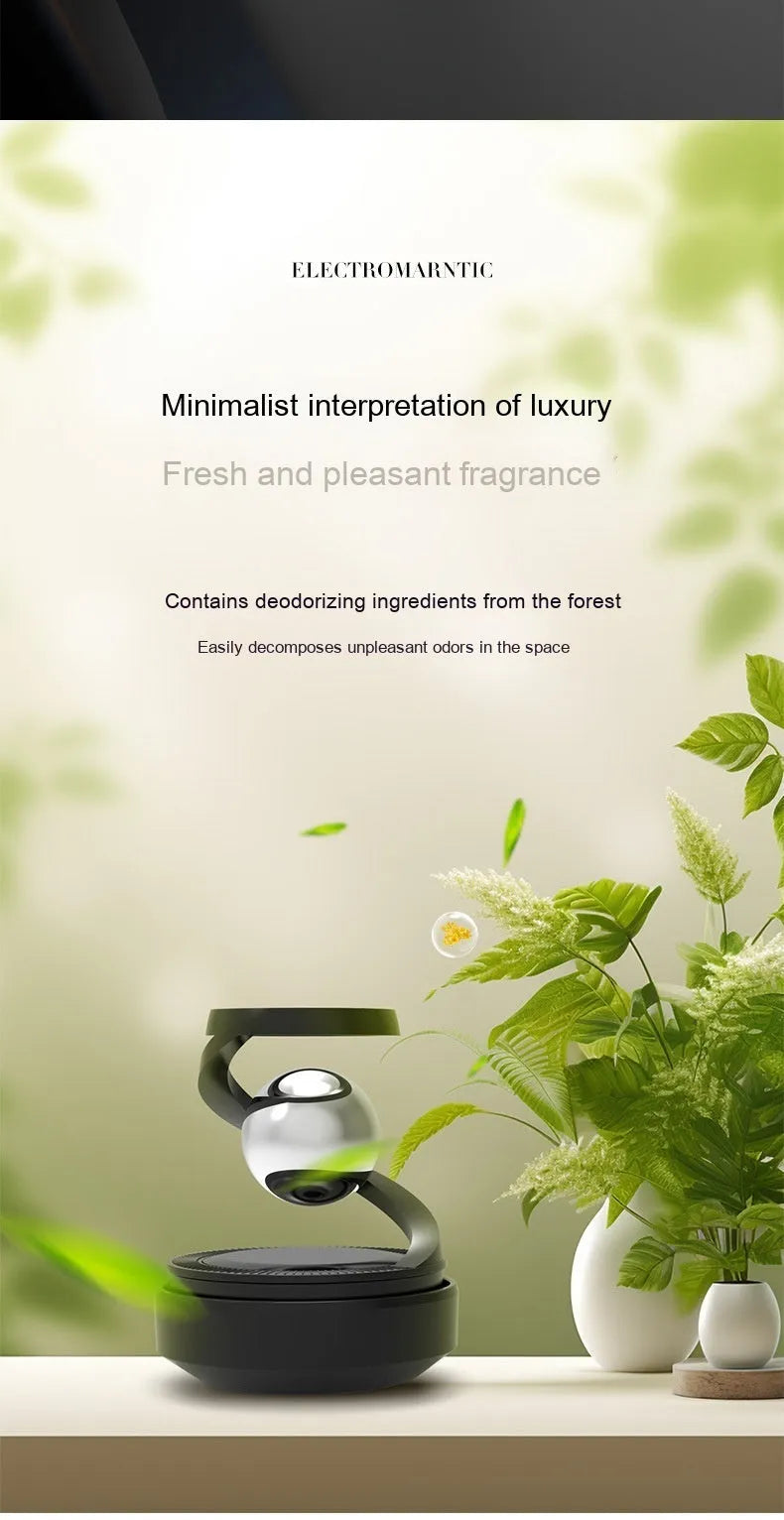 Car aromatherapy solar decoration perfume unit for vehicle odour removal and interior fragrance.