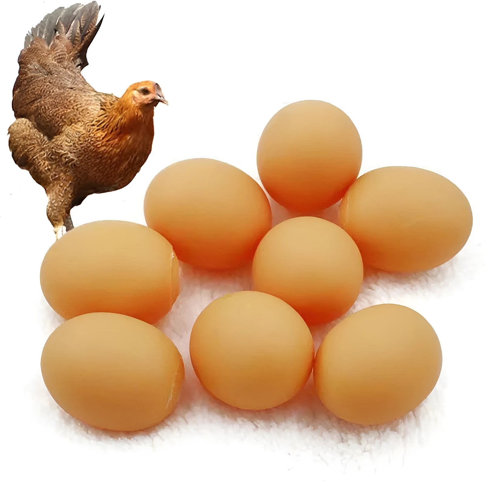 Realistic egg-shaped dog chew toy with textured surface and sound-emitting features for interactive pet play