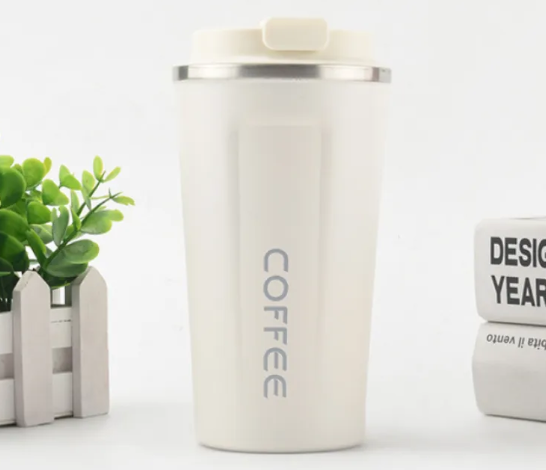 Stainless Steel Thermal Vacuum Coffee Mug with Lid, Leak-Proof Travel Car Office Thermo Cup for Tea, Water & Coffee, Double Wall Insulated 380ml/510ml