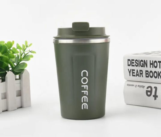 Stainless Steel Thermal Vacuum Coffee Mug with Lid, Leak-Proof Travel Car Office Thermo Cup for Tea, Water & Coffee, Double Wall Insulated 380ml/510ml