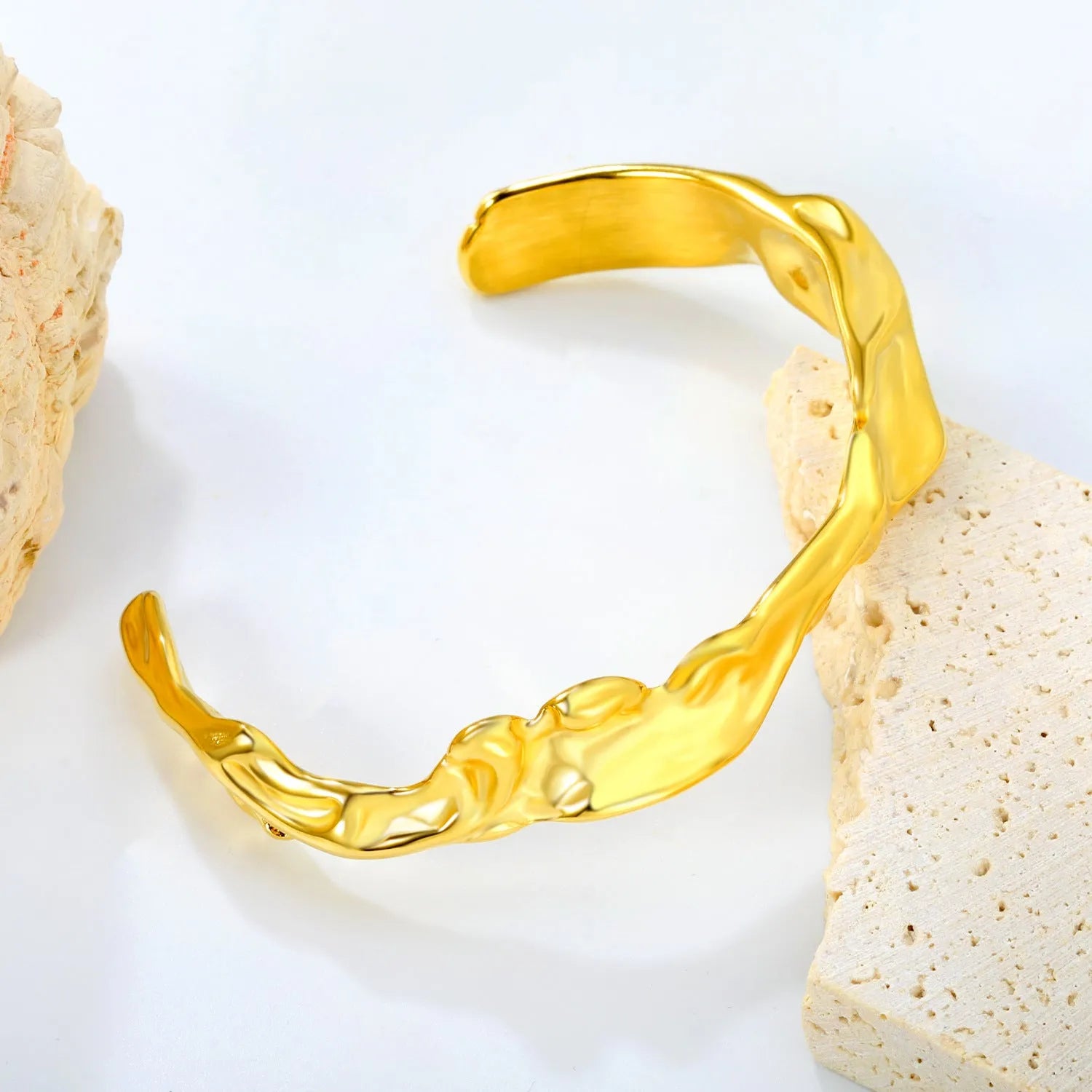Stainless steel advanced style bracelet in one of three colour options on a white background.