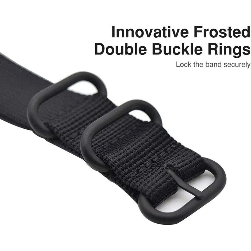 Fitbit Charge nylon watch strap with three-ring buckle in multiple colour options