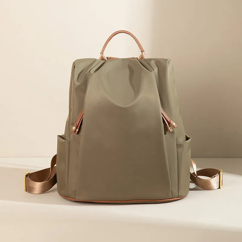 Fashion commuter large-capacity contrast colour nylon travel backpack with multiple pockets in urban simplicity style