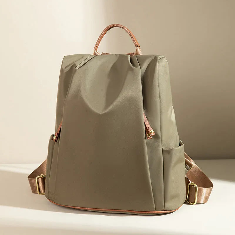 Fashion commuter large-capacity contrast colour nylon travel backpack with multiple pockets in urban simplicity style