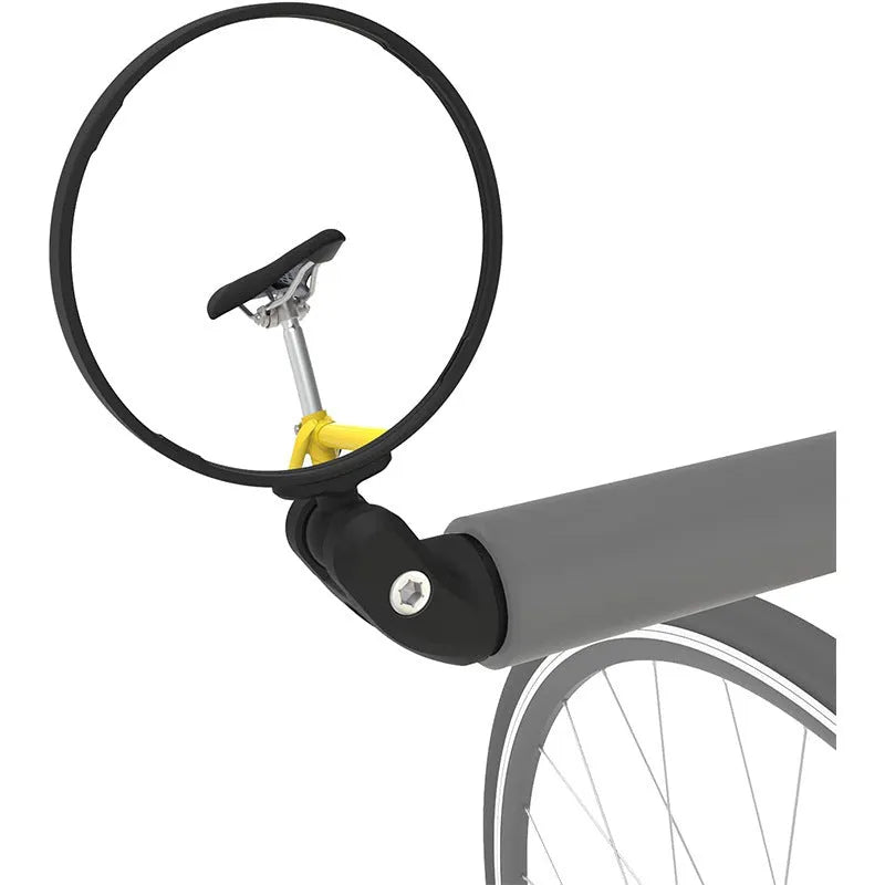 Foldable convex ABS bicycle rearview mirror for mountain and highway cycling safety