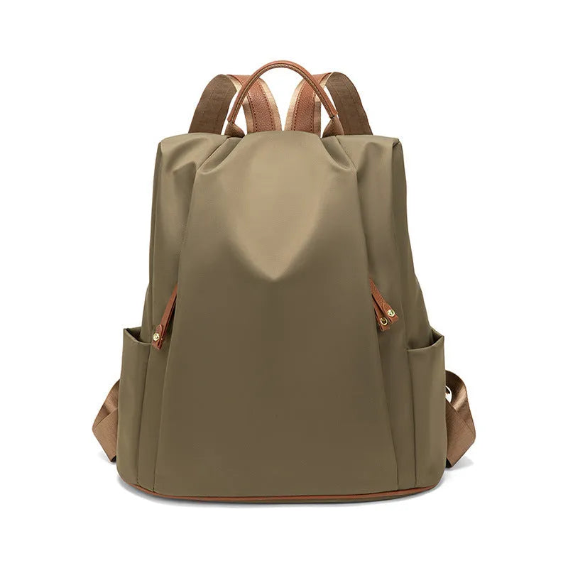 Fashion commuter large-capacity contrast colour nylon travel backpack with multiple pockets in urban simplicity style
