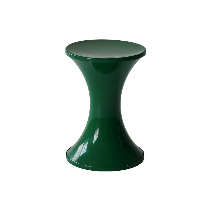 A plastic hourglass-style shoe changing stool, shown in one of the available colours.