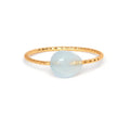 Geometric-shaped agate ring for women in a choice of eight colours on a neutral background.