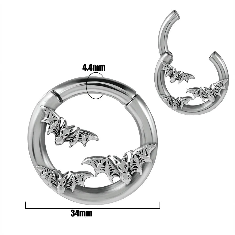 Stainless steel fashion earrings with geometric totem pattern in electroplated finish