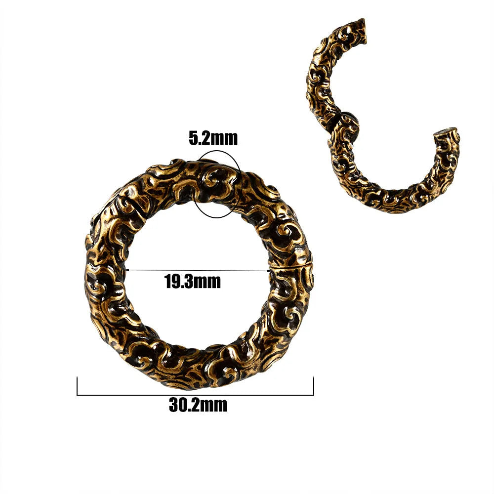 Stainless steel fashion earrings with geometric totem pattern in electroplated finish