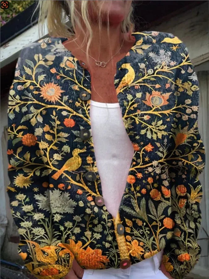 Halloween women's long sleeve top featuring a 3D digital printed pattern.