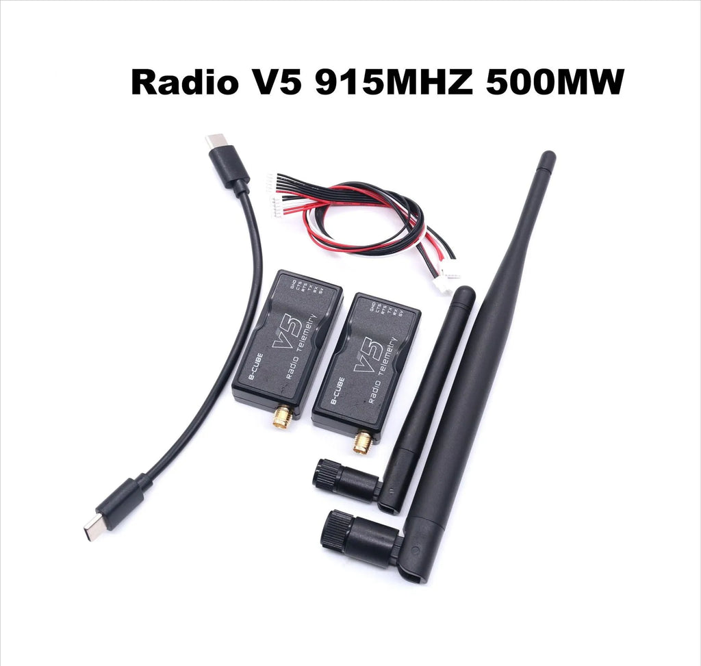 Radio telemetry V5 data transmission module, 433MHz or 915MHz, 500mW, battery powered, for UAV aviation models