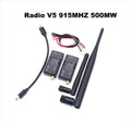 Radio telemetry V5 data transmission module, 433MHz or 915MHz, 500mW, battery powered, for UAV aviation models
