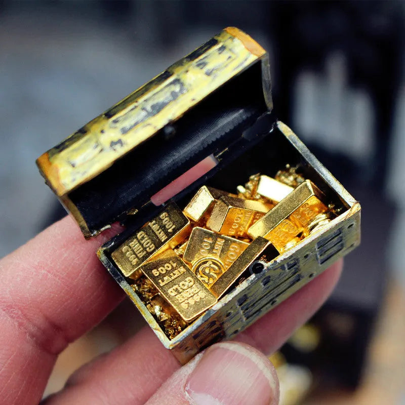 Alloy gold coin and gold bar miniature ornaments for doll house and model accessories.