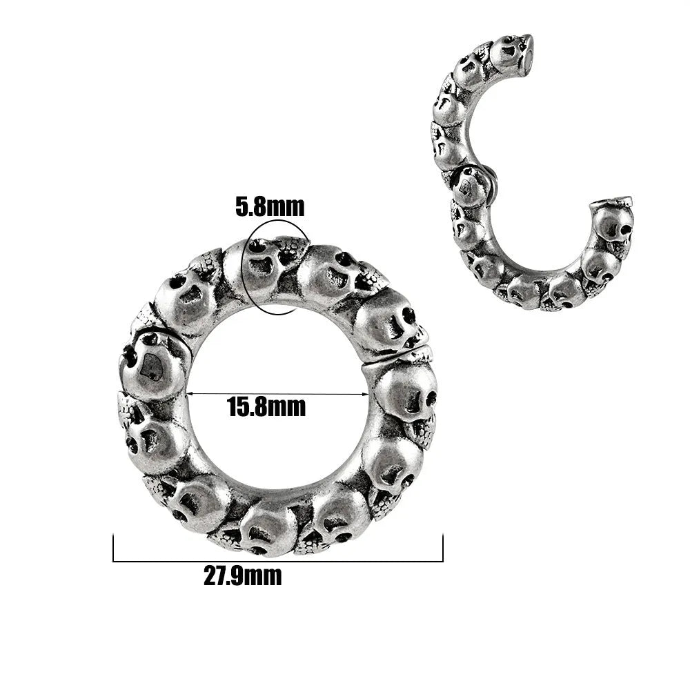 Stainless steel fashion earrings with geometric totem pattern in electroplated finish