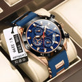 Men's chronograph watch with silicone strap and diamond-shaped dial in multiple colour options.