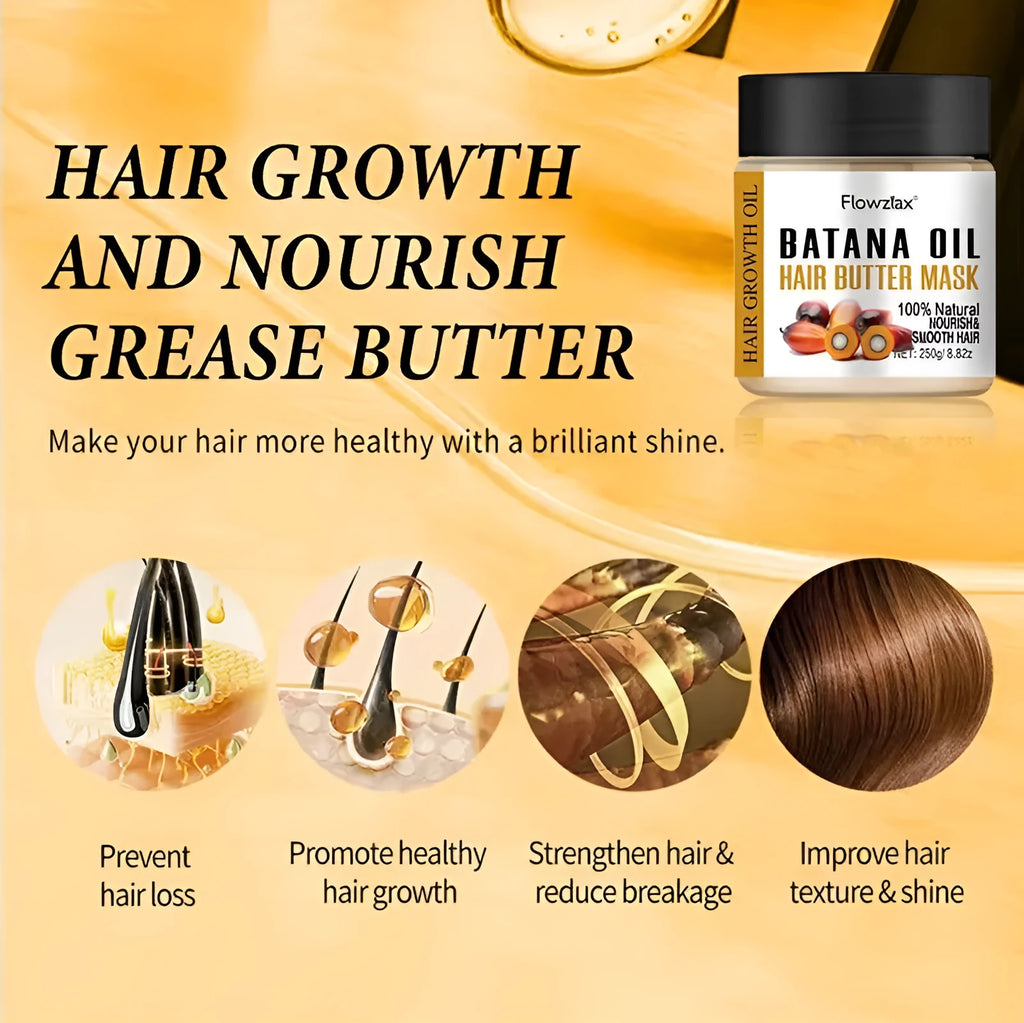 Batana Hair Film Silky Luxury hair mask 100g container with moisturising frizz control formula for youth