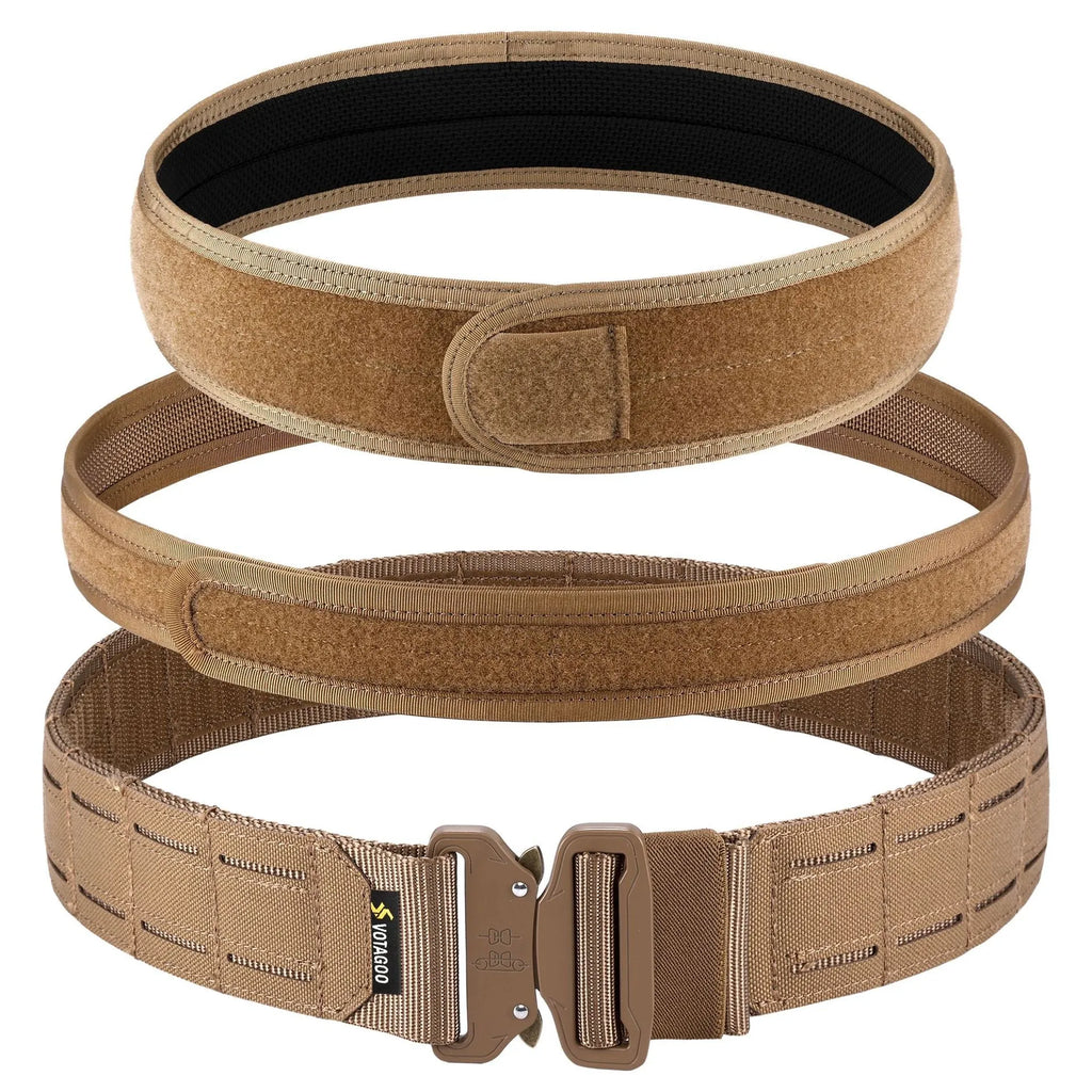 VOTAGOO 2-inch wide tactical belt with quick-release buckle in CP camouflage colour.