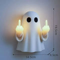 White plastic ghost night light statue Halloween decoration with modern simple style