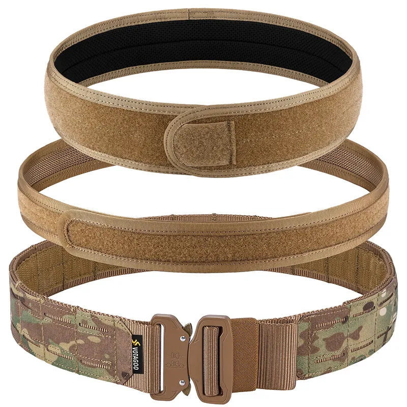 VOTAGOO 2-inch wide tactical belt with quick-release buckle in CP camouflage colour.