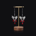Silver bat nipple clamp with adjustable mechanism and ruby bat clip design