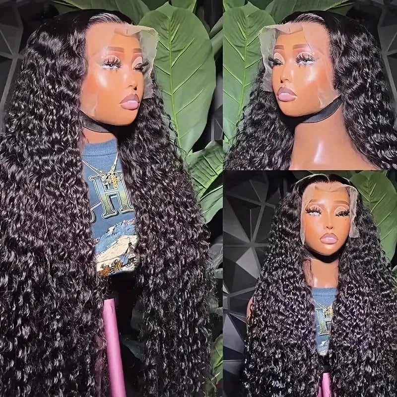 Fashion lace wig with small roll wound tube afro base and long curly hair with side bangs