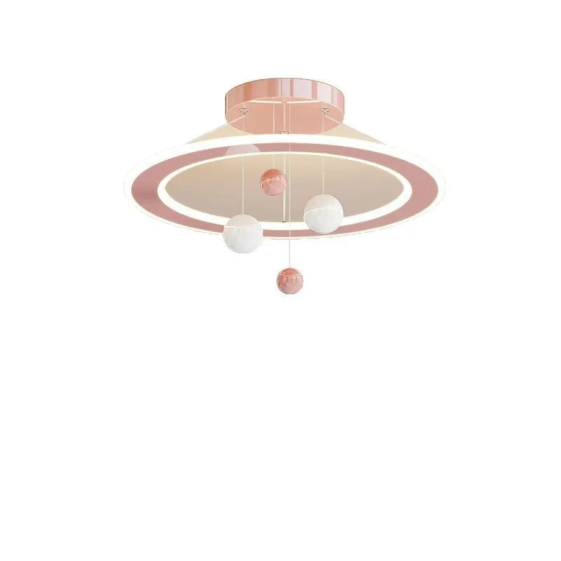 Modern simplicity style children's bedroom chandelier with 220V dimming and white/pink light options