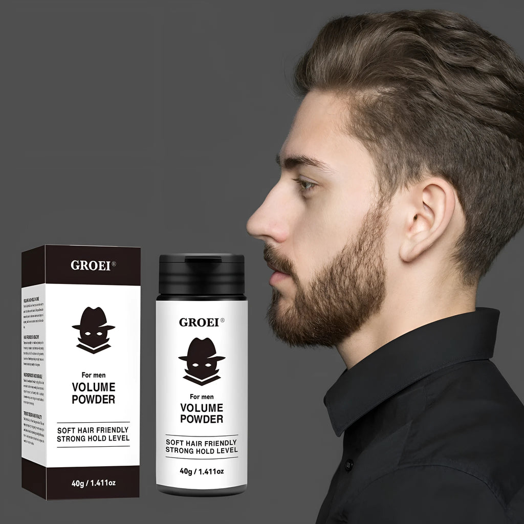 Disposable 40g hair styling powder unit for oil control and fluffy hair volume.