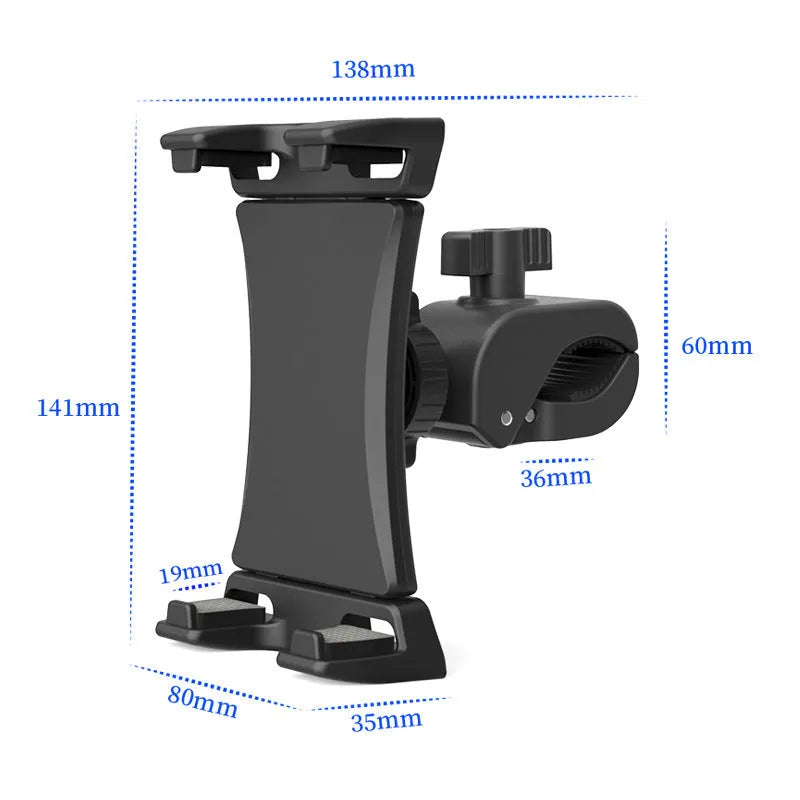 Black ABS plastic bicycle handlebar phone bracket mounting smartphone for cycling video