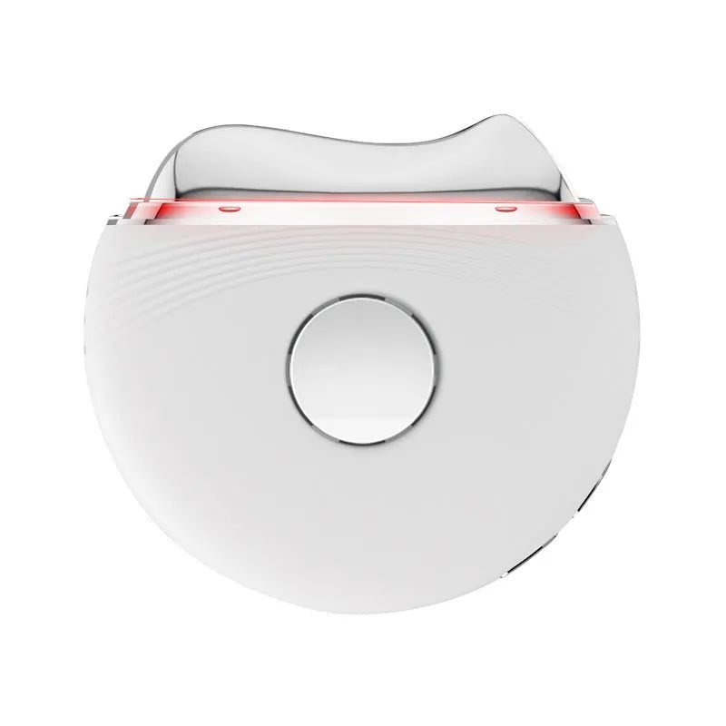 White electric Guasha massager with EMS face lifting, hot and cold scraping and 3 colour phototherapy, USB powered