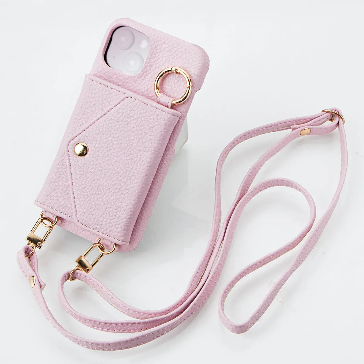 Anti-degaussing mobile phone case in black imitation leather wallet style for Apple iPhone