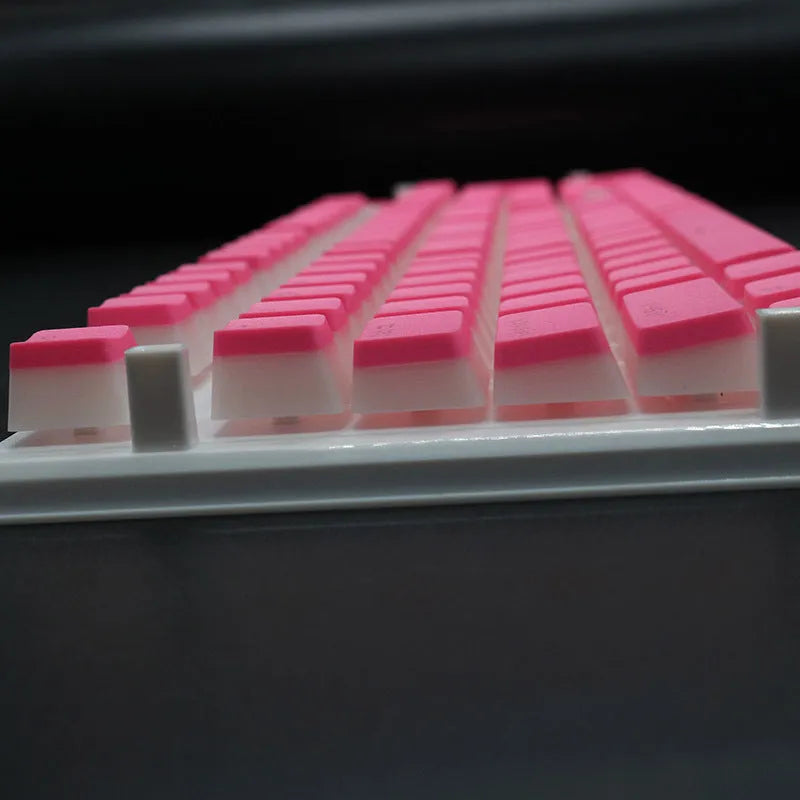 108 key pudding keycap set with translucent sides in sixteen colour options for mechanical keyboards